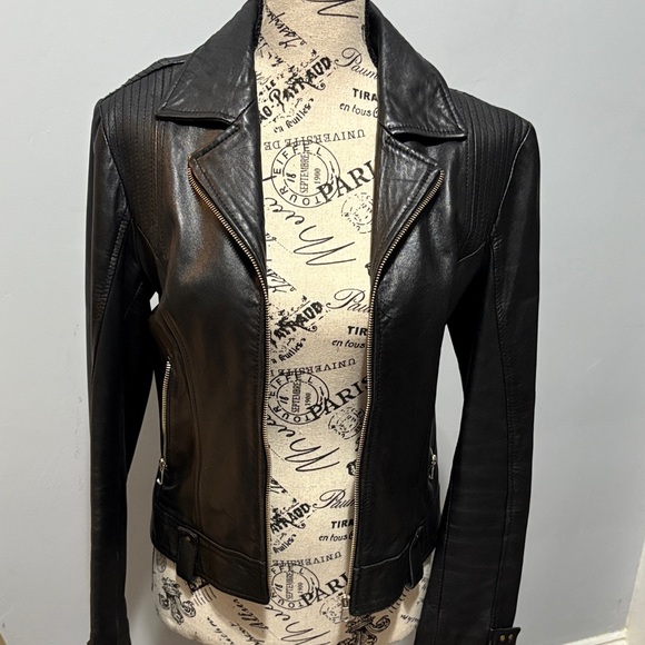 Vera Pelle Black Leather Jacket - Picture 1 of 5